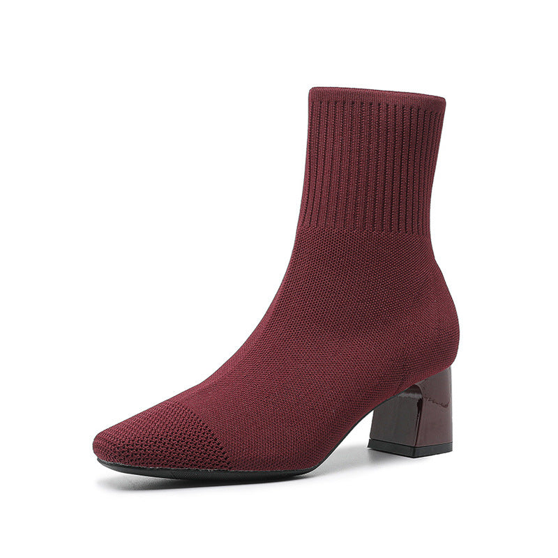 Bottines Chaussettes à Talon