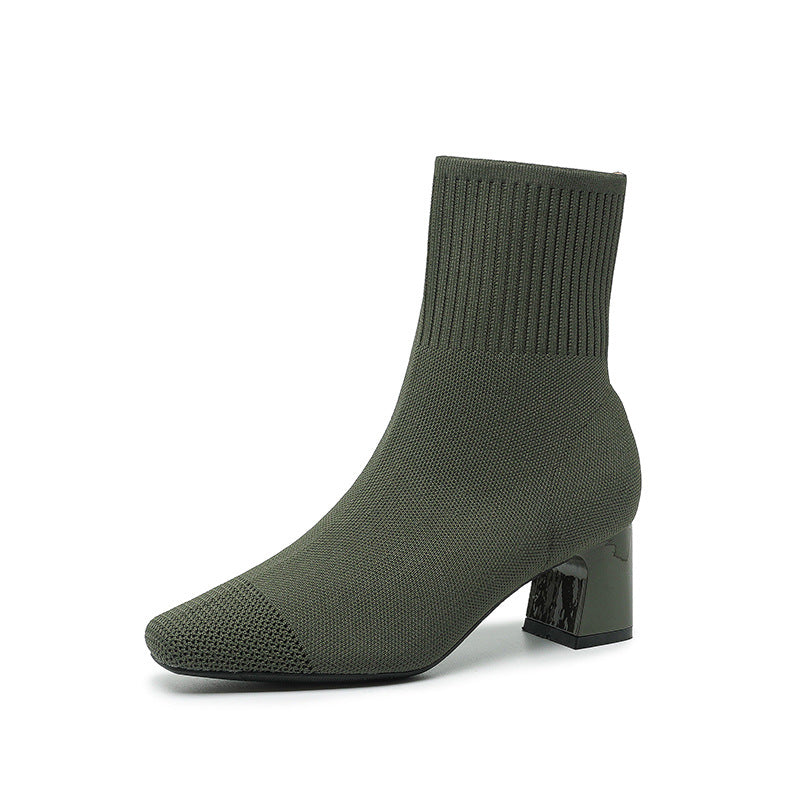 Bottines Chaussettes à Talon
