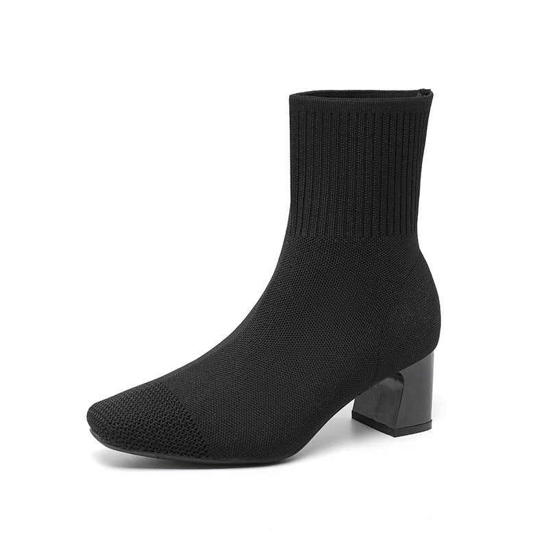 Bottines Chaussettes à Talon