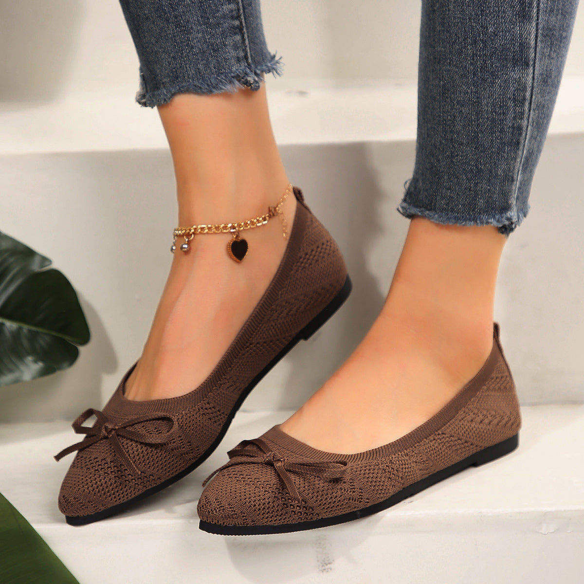 Ballerines en Maille Tricotée