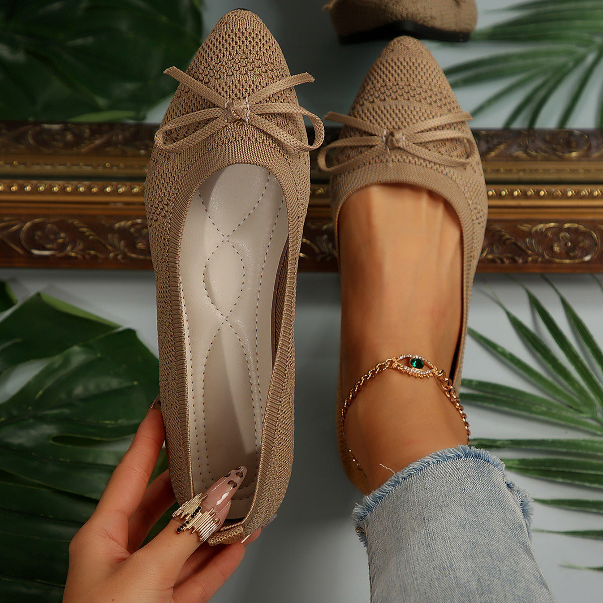 Ballerines en Maille Tricotée